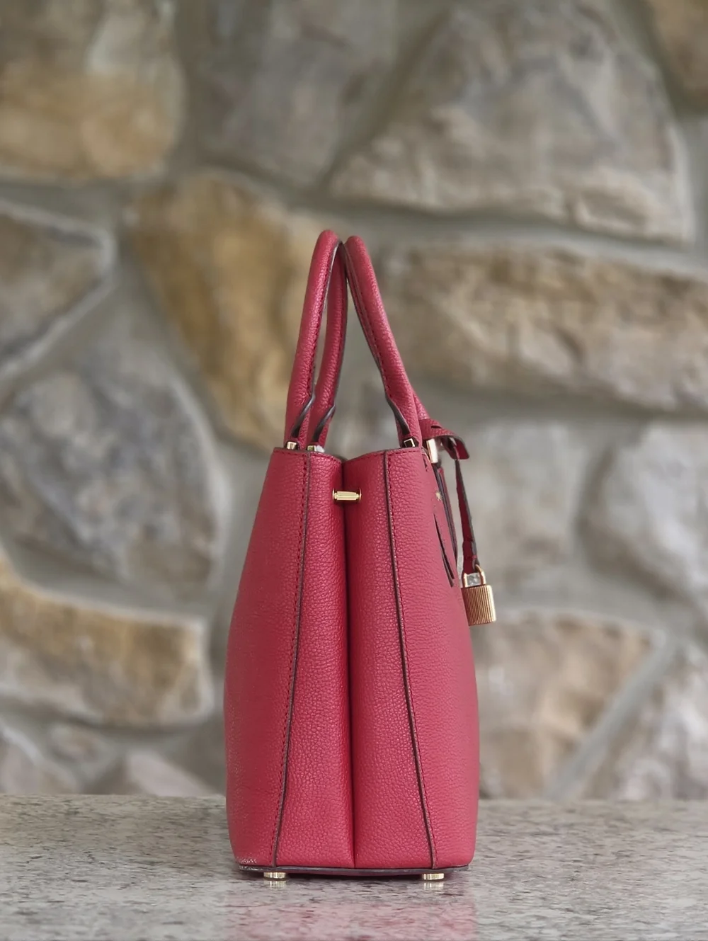 Michael Kors Adele Medium Red Satchel